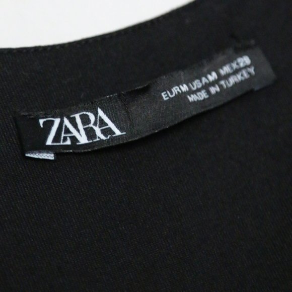 Zara Halter Bodysuit Top M High Neck Snap Buttons Sleeveless Black Blogger's Fav - Picture 11 of 16